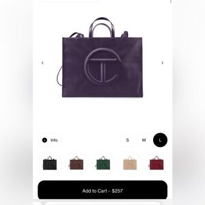 Telfar eggplant Tote Bag